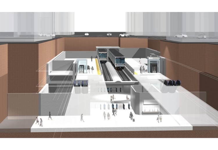 日比谷線虎ノ門ヒルズ駅