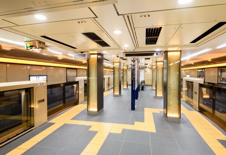 銀座線京橋駅　リニューアル 