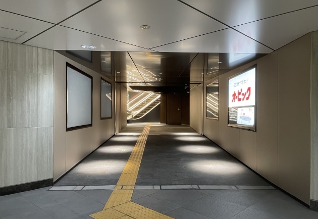 第一生命京橋キノテラスと銀座線 京橋駅 を結ぶ地下鉄連絡通路 